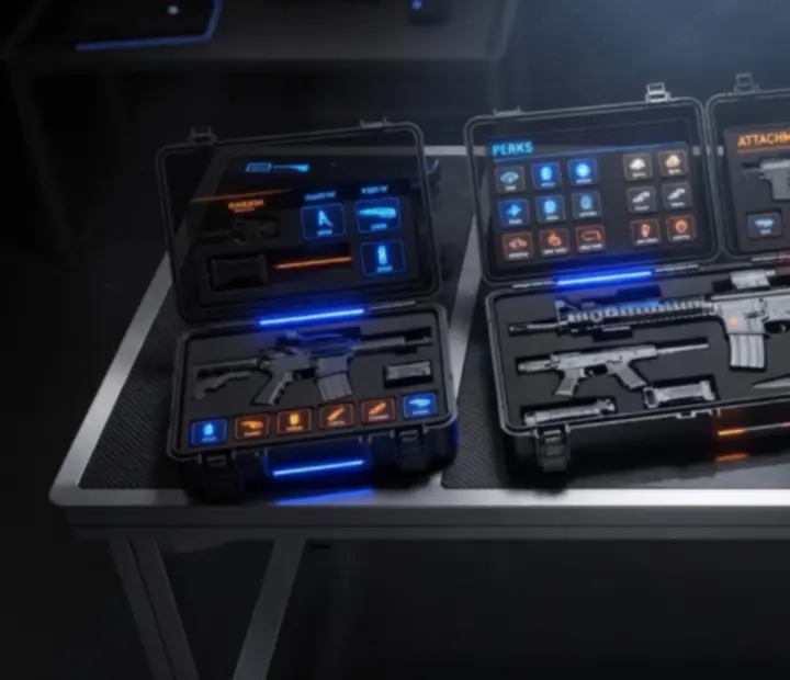 Tactical equipment cases representing ranked loadouts for COD Mobile